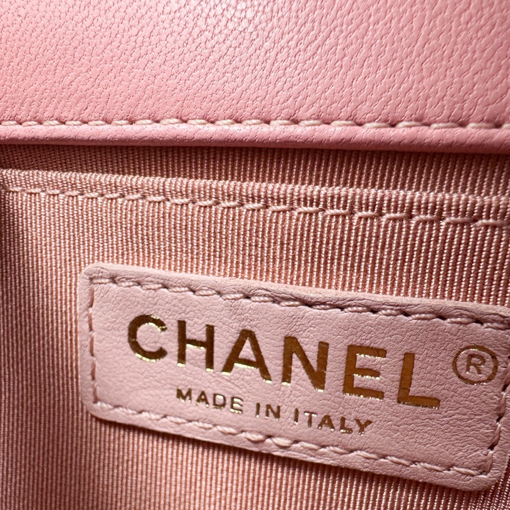 Chanel Pink Pearl Chain Vertical Flap Bag - Picture 8 of 13